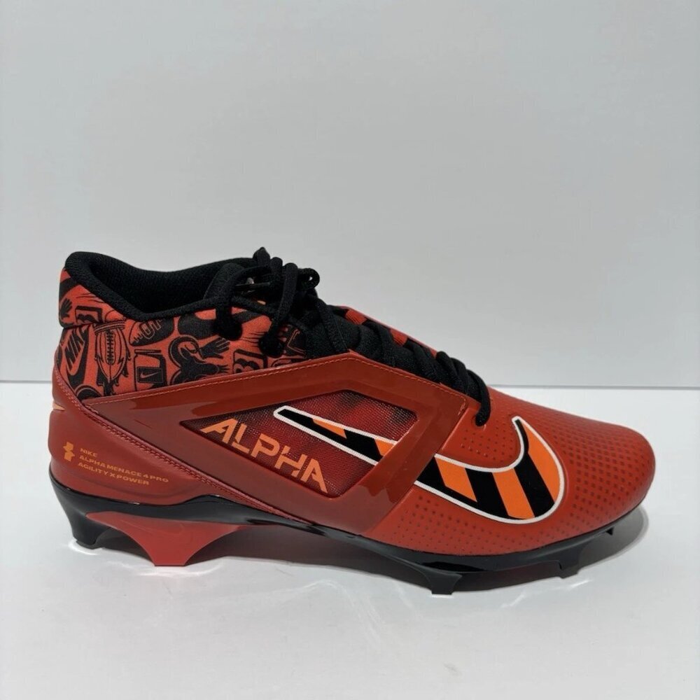 Nike Men’s Alpha Menace 4 Pro SE Football Cleats Red/Black, Size 11.5 M